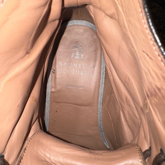 Brunello Cucinelli Dark Brown Leather Boots - Picture 7 of 7